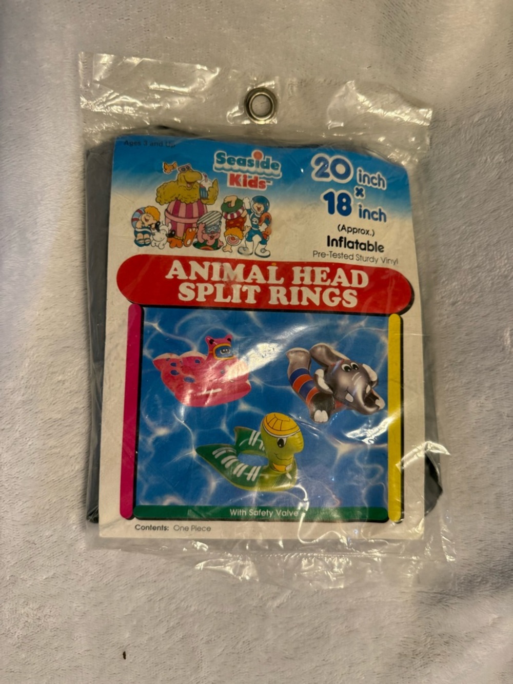 NWT Seaside Kids vintage 90s grey elephant pool floaty
